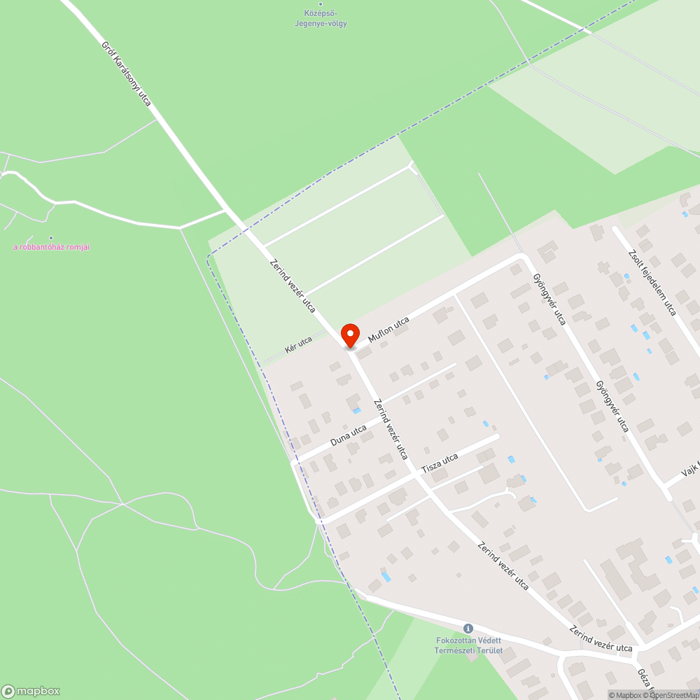 Kátyú bejelentés helye