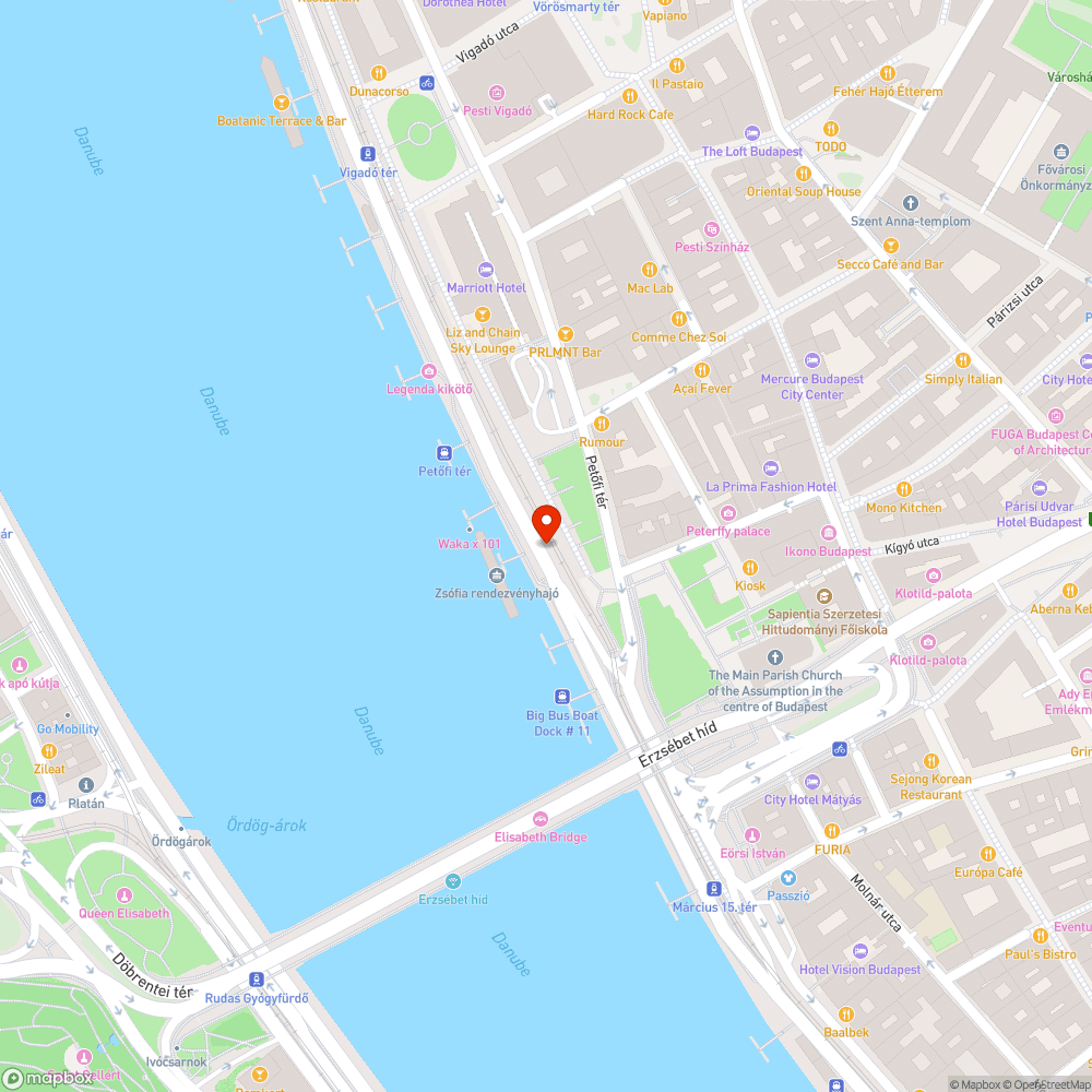 Összefirkált rakpart bejelentés helye