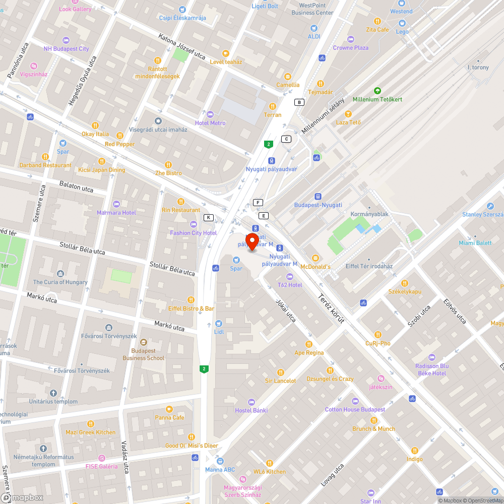 Siet a Nyugati téri óra bejelentés helye