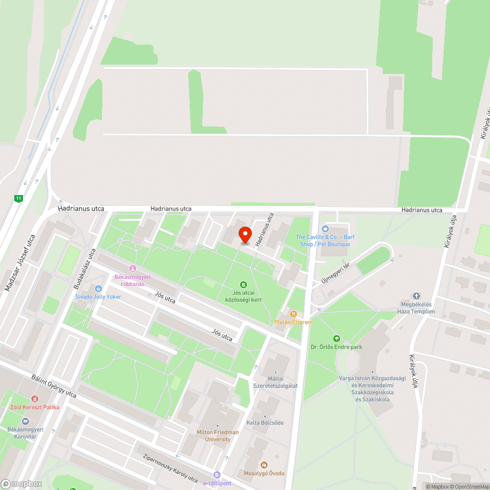 Elhagyott jármű bejelentés helye