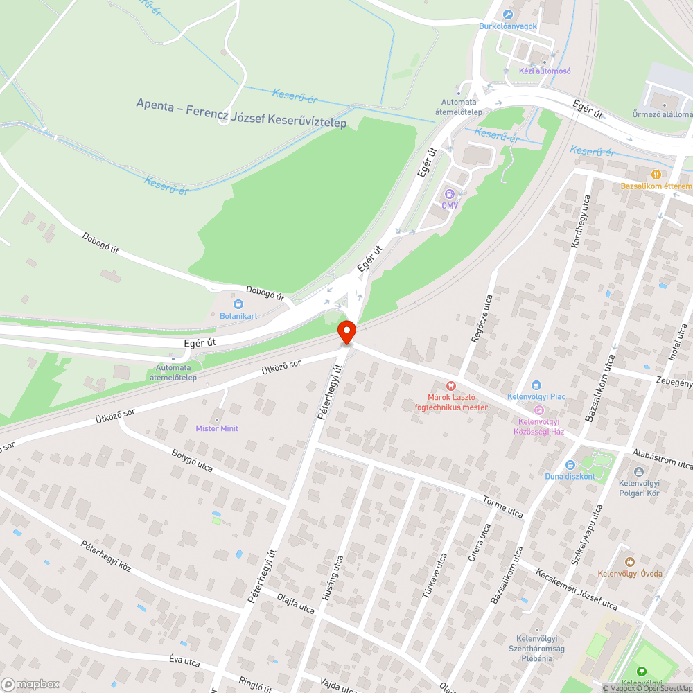 Kátyú bejelentés helye