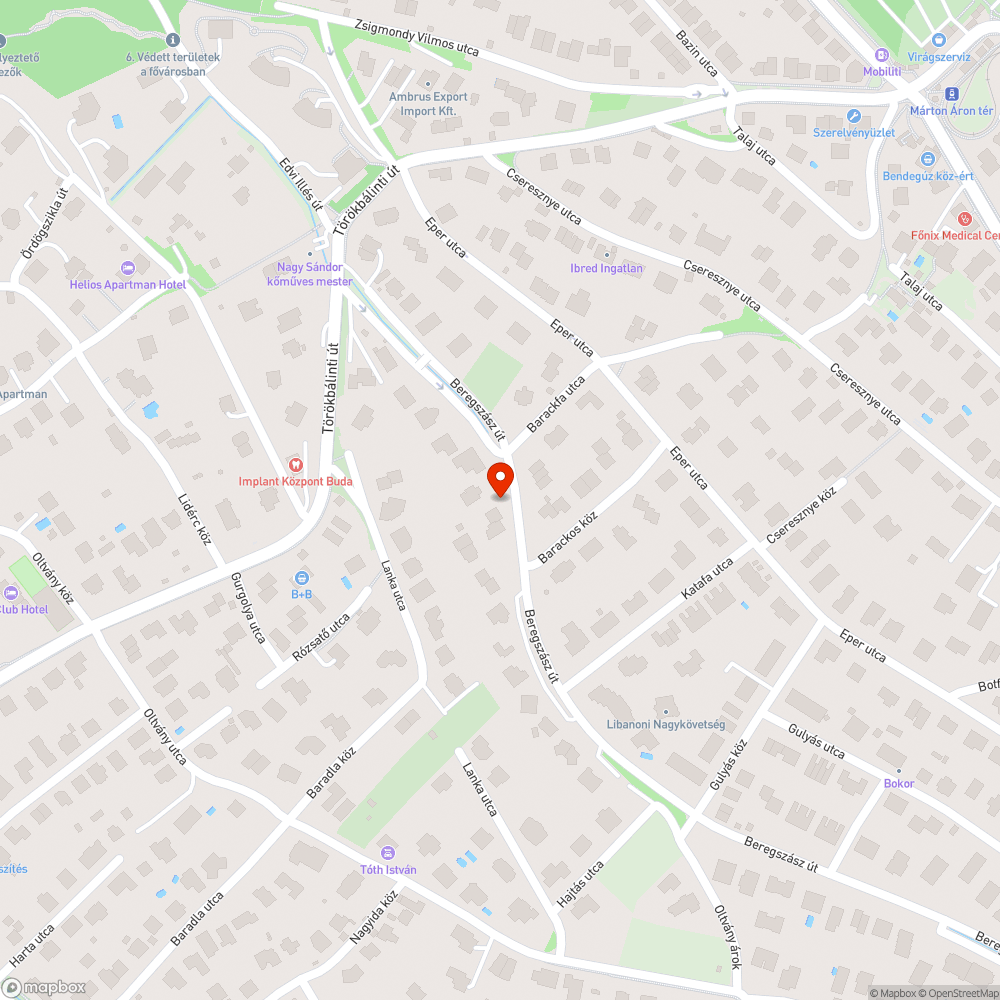 Elhagyott autó bejelentés helye