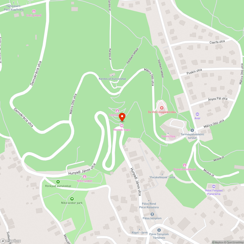 Elhanyagolt Mecsek kapu bejelentés helye