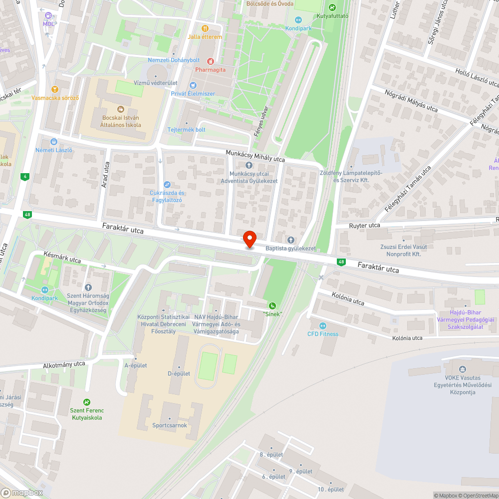 Elhagyatott autó bejelentés helye