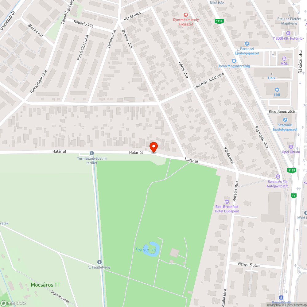 Repedt, kiálló útburkolat bejelentés helye