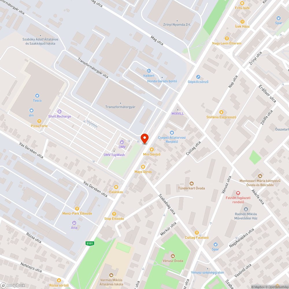 Kidöntött tábla bejelentés helye