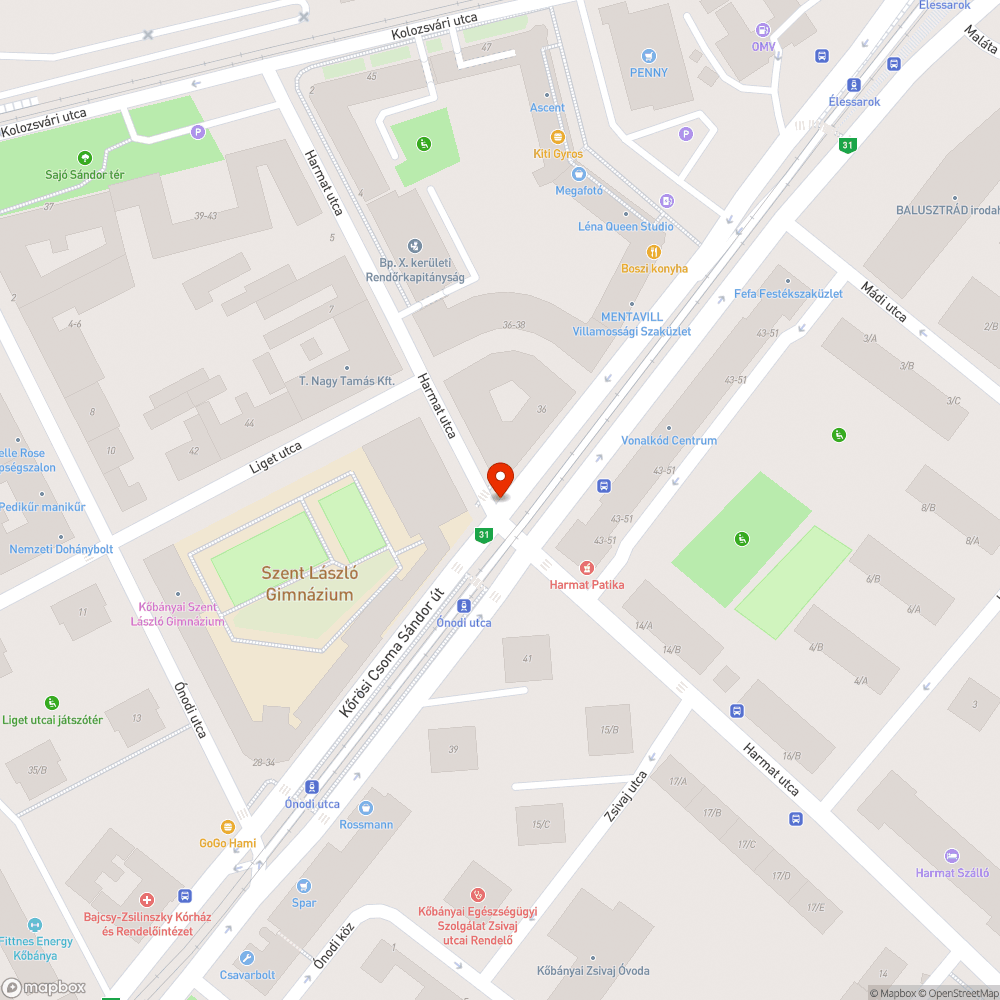 Kitüremkedő taktilis burkolat bejelentés helye