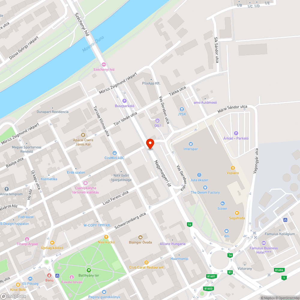 Szétnyílt útburkolat bejelentés helye