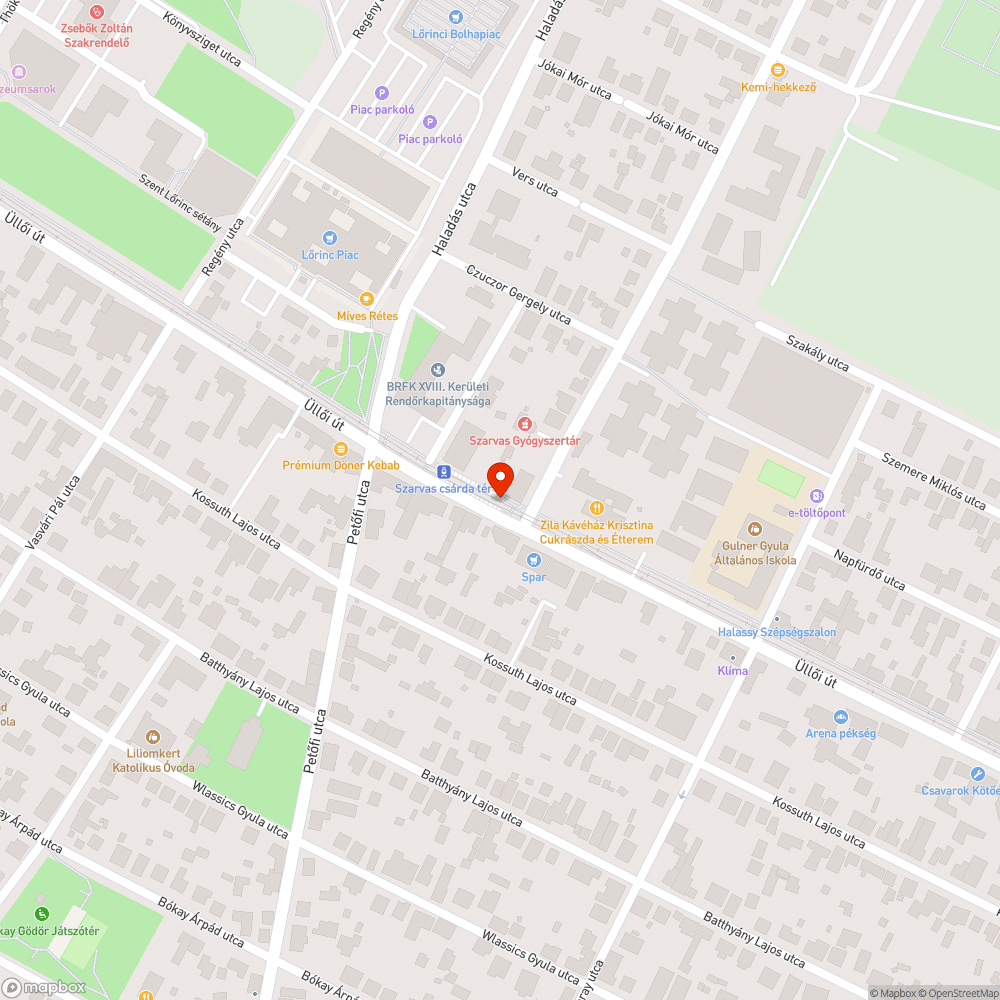 Széttört üvegtető bejelentés helye