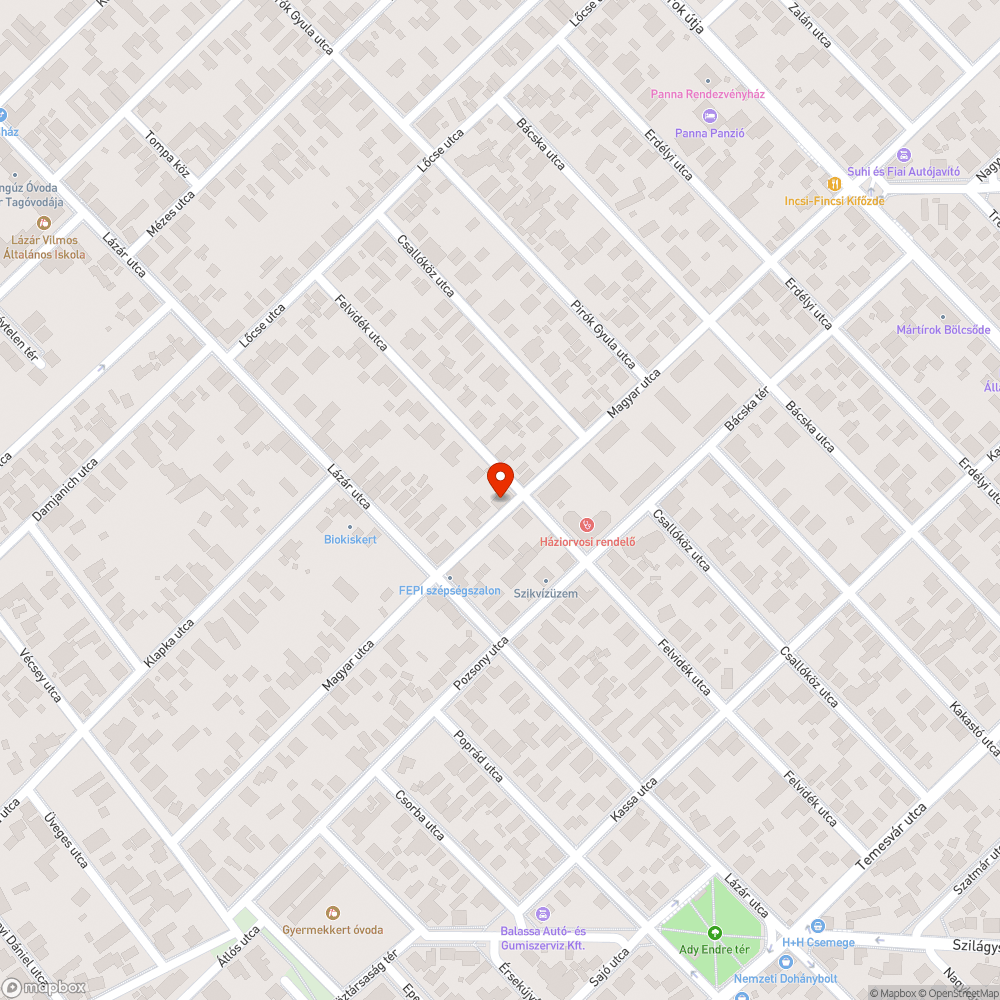 Vezetékeket veszélyeztető fa bejelentés helye