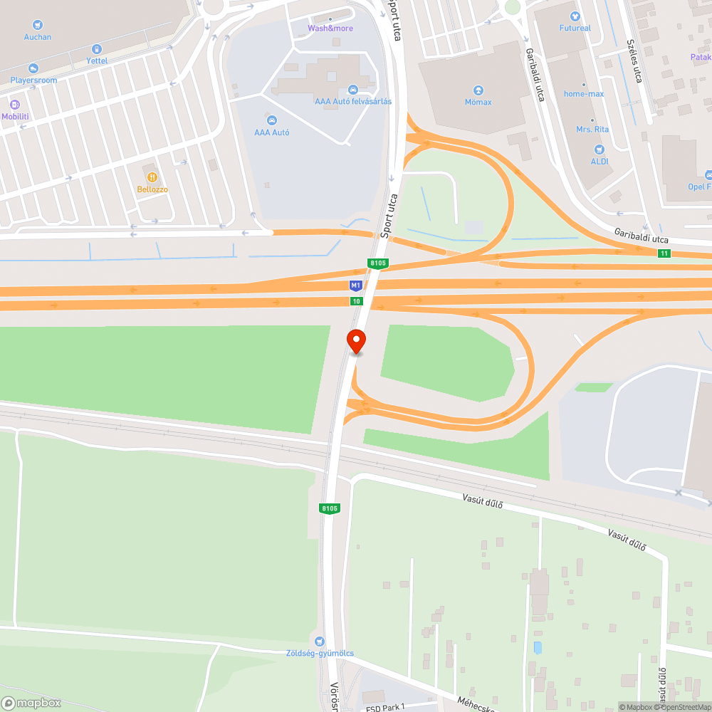 Lámpa körüli betonszigetet felveri a gaz bejelentés helye