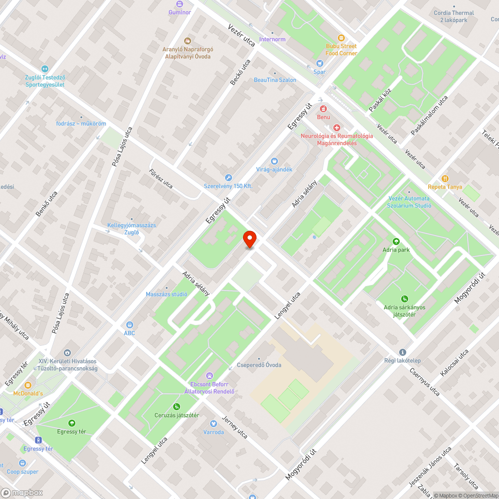 Elhagyott autó bejelentés helye