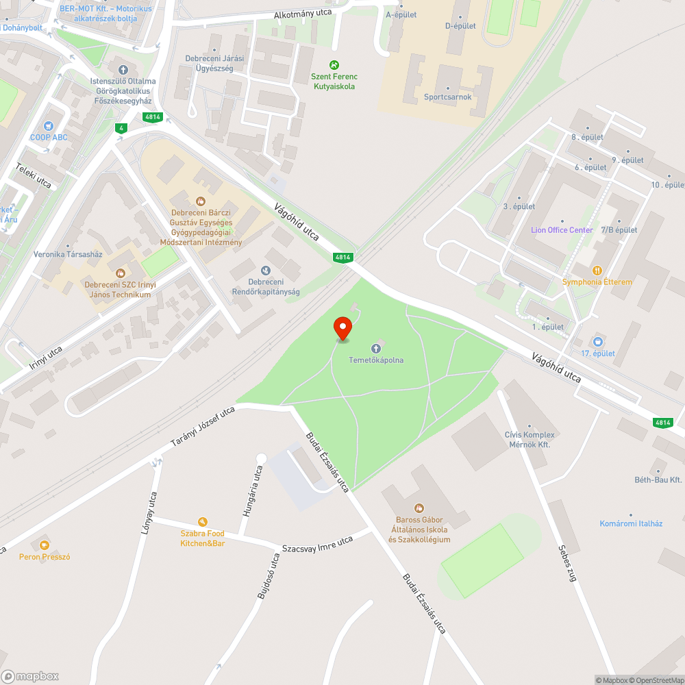 Beszakadt sírbolt bejelentés helye