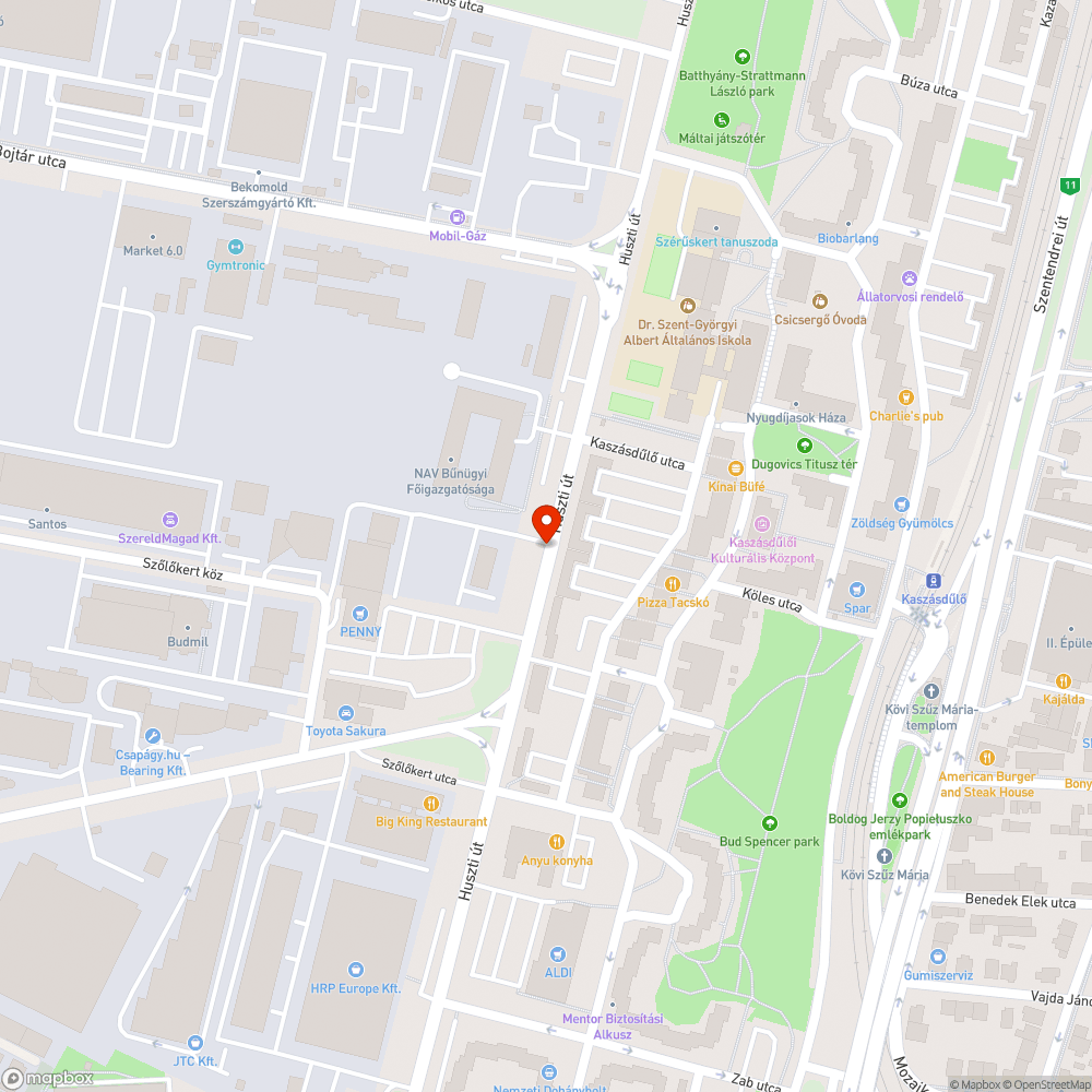 Mélyen megsüllyedt útburkolat-javítás bejelentés helye