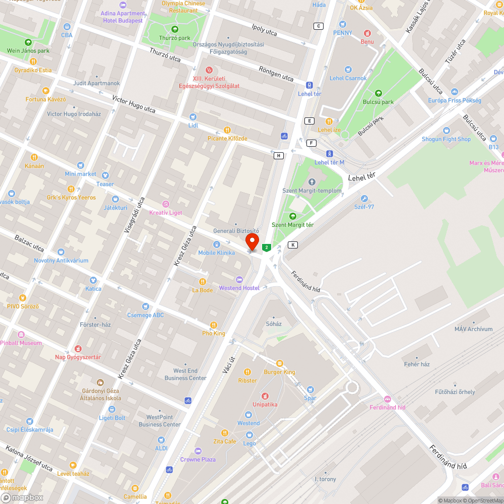 Kátyús zebra bejelentés helye