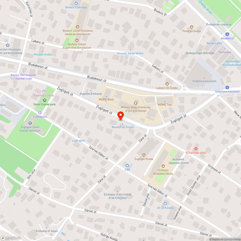 Parkoló járművek okozta járdaszűkület bejelentés helye