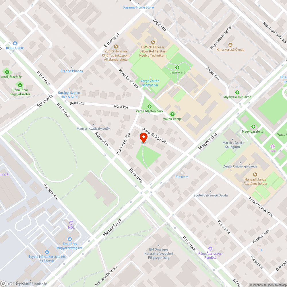 Megrongált közterületi kapu bejelentés helye