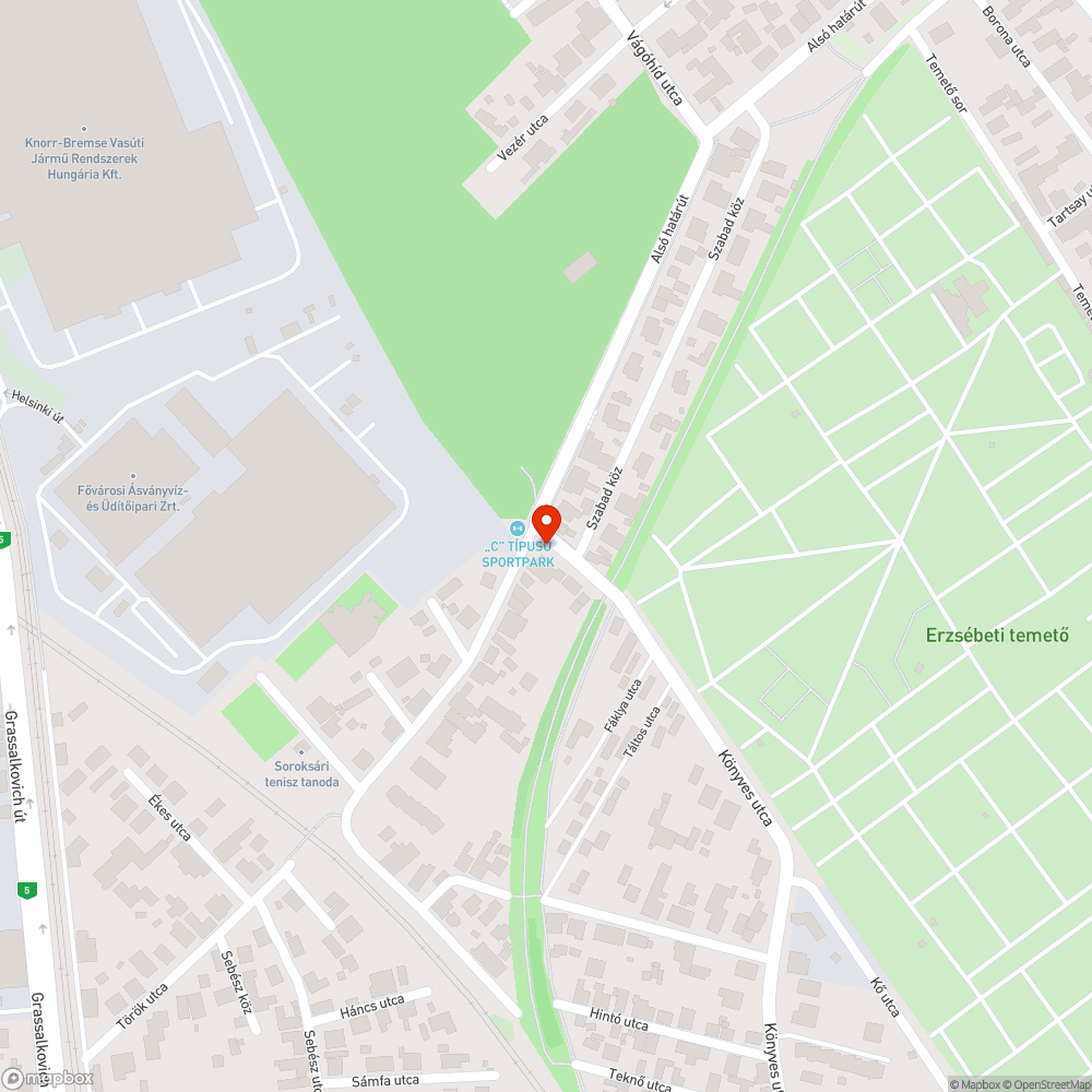 Veszélyes járdaszakasz bejelentés helye