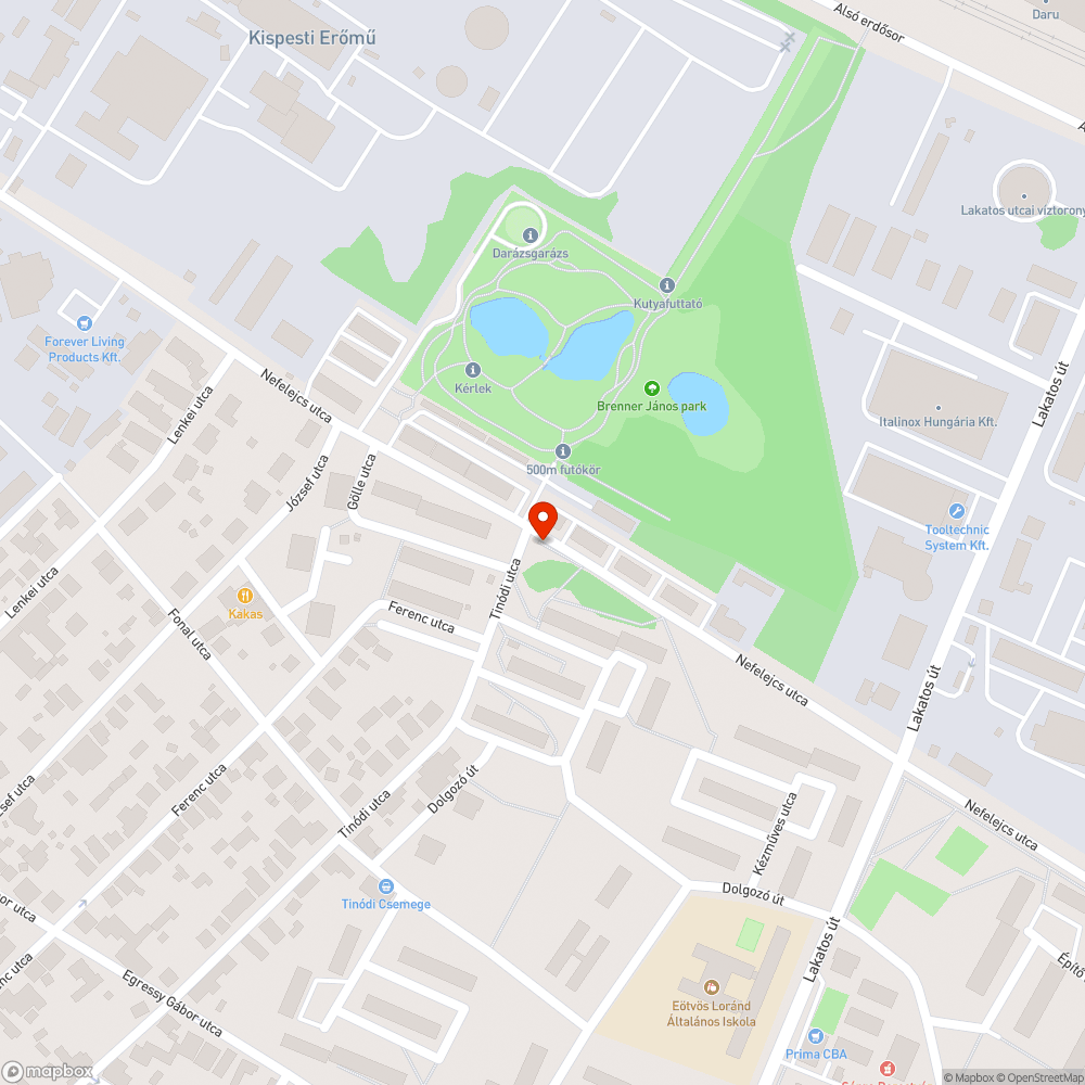 Kidöntött poller bejelentés helye