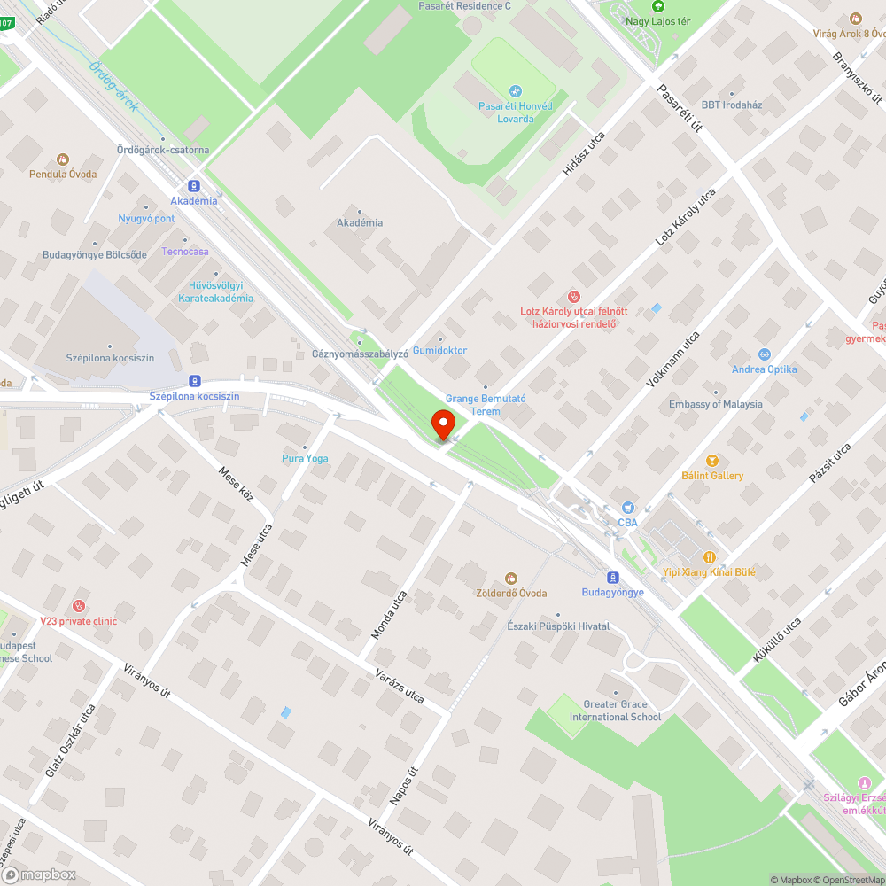 Problémás kereszteződés a Lotz Károly utca végén bejelentés helye