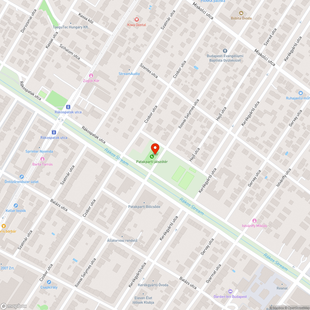 Törött pad bejelentés helye