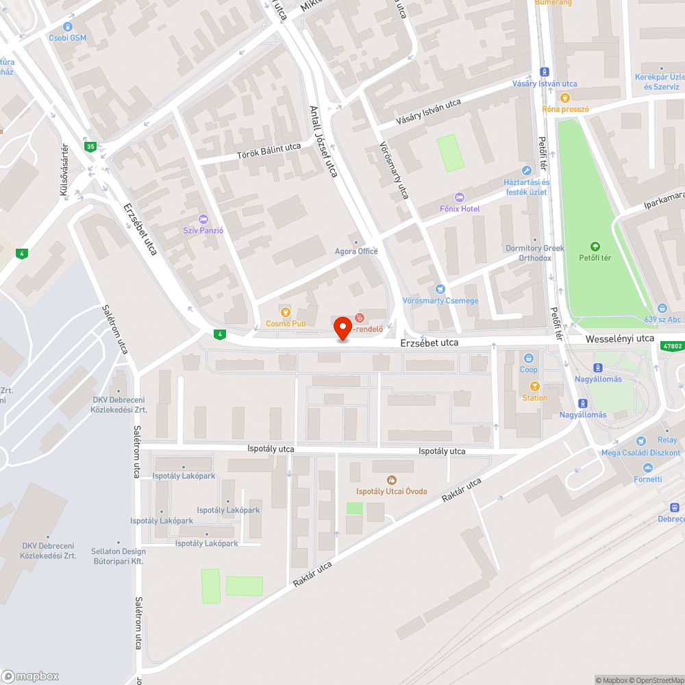 Hibás lámpafej bejelentés helye