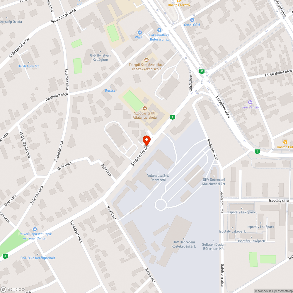 Hibás lámpafej bejelentés helye