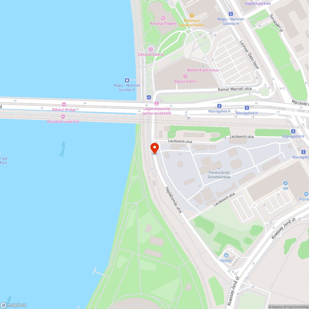 Újabb roncs a Rákóczi híd mellett bejelentés helye