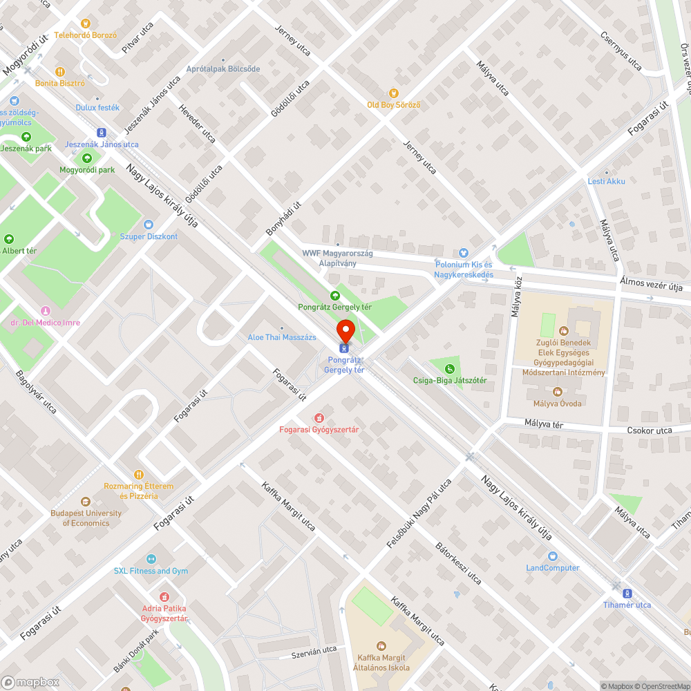 Törött üvegtető bejelentés helye