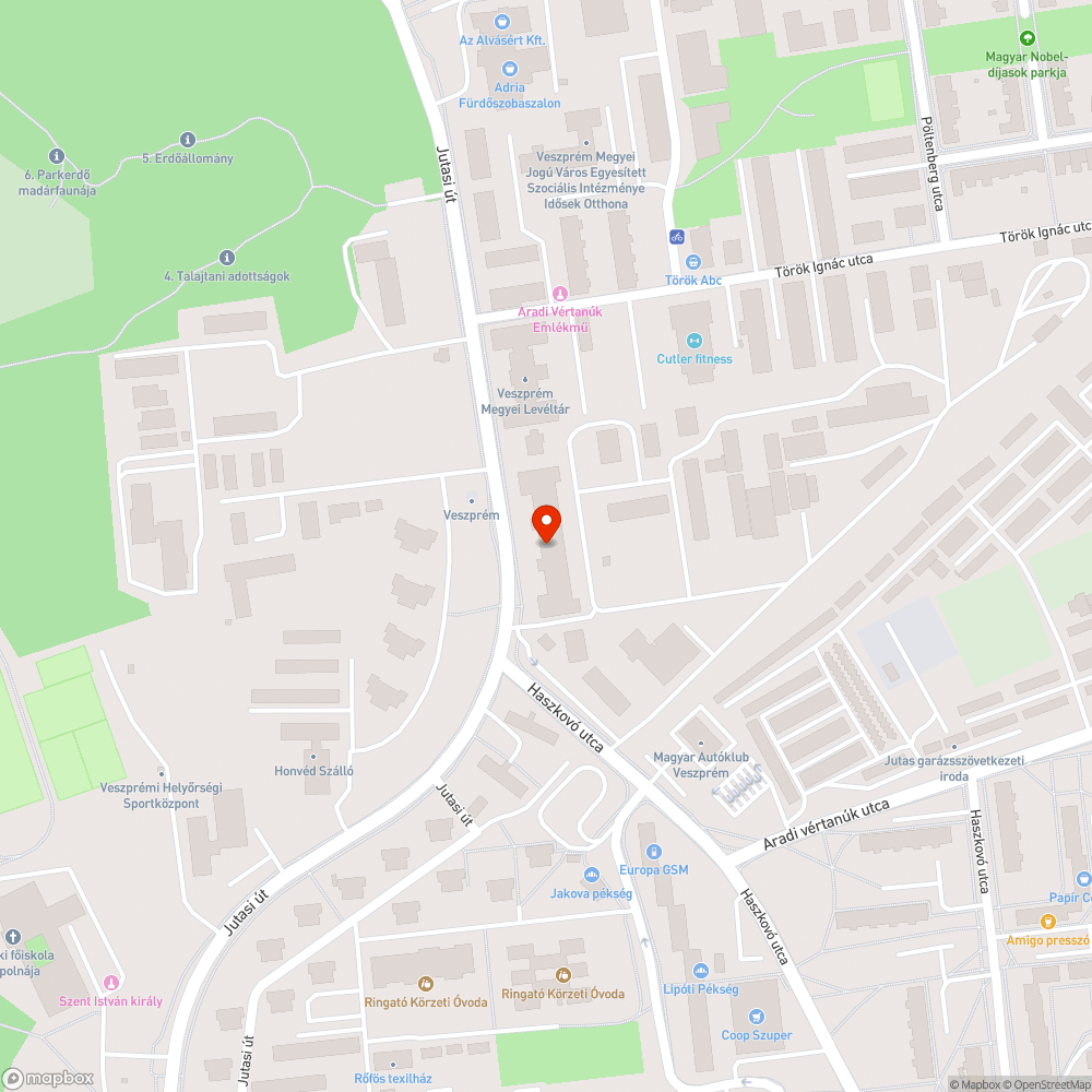 Sérült közmű bejelentés helye