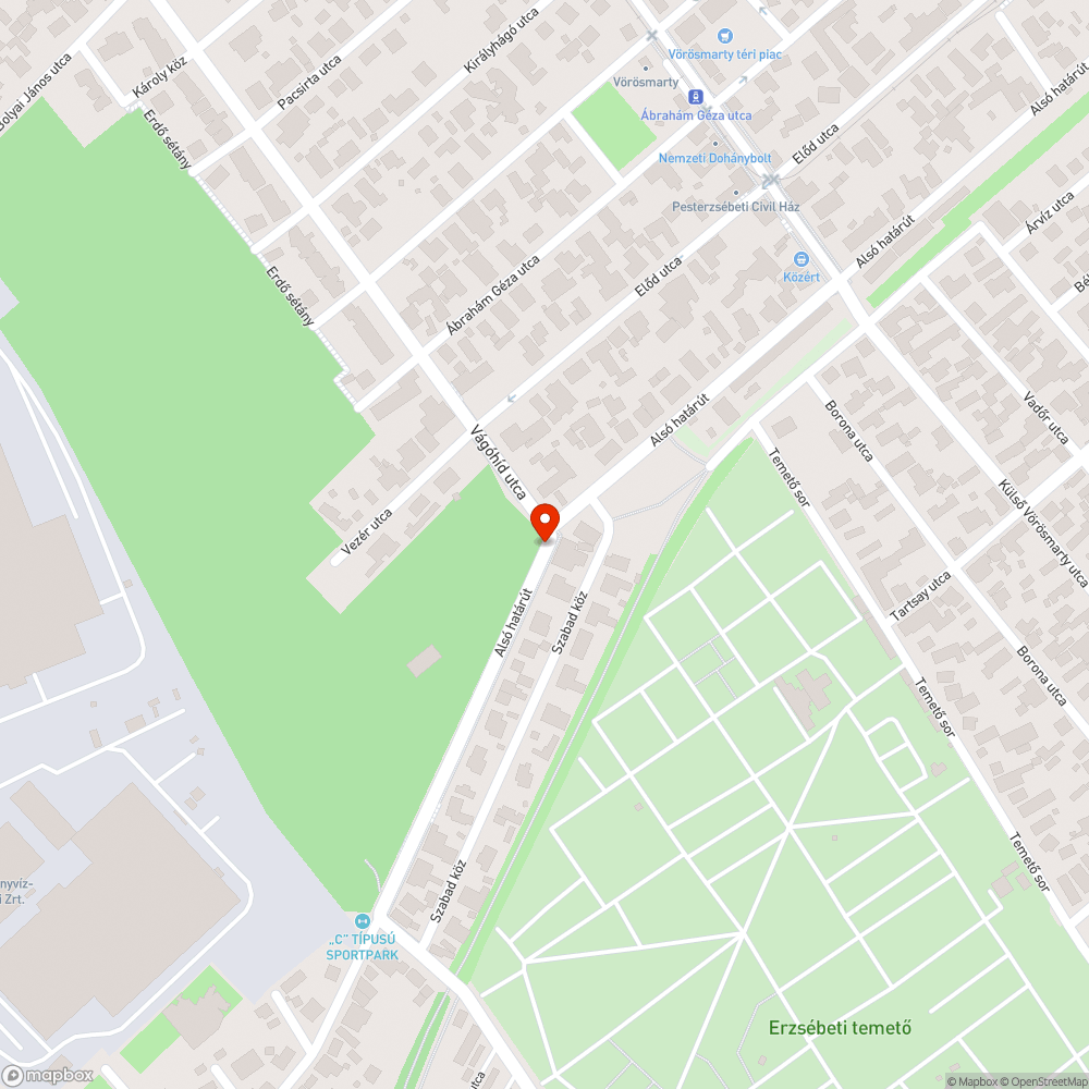 Járda hiány a buszmegállótól bejelentés helye