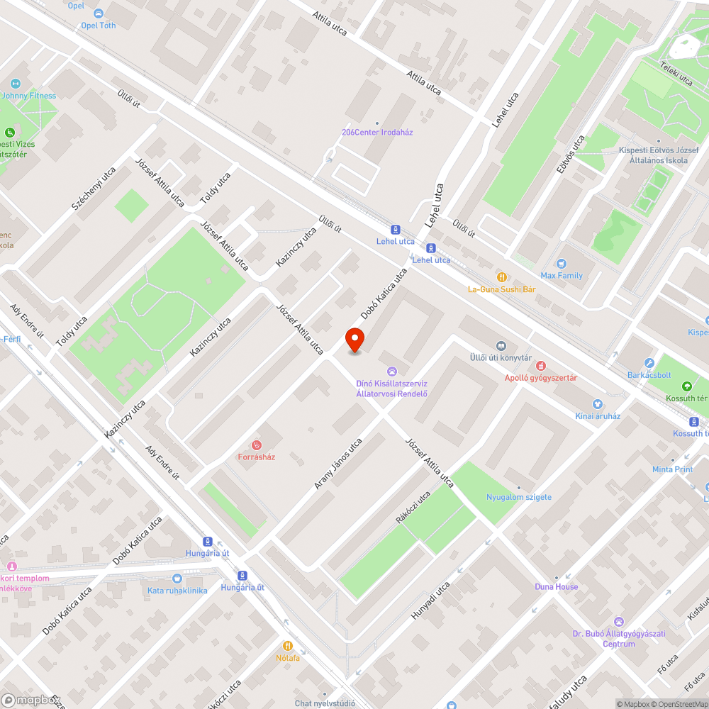 Törött pad bejelentés helye