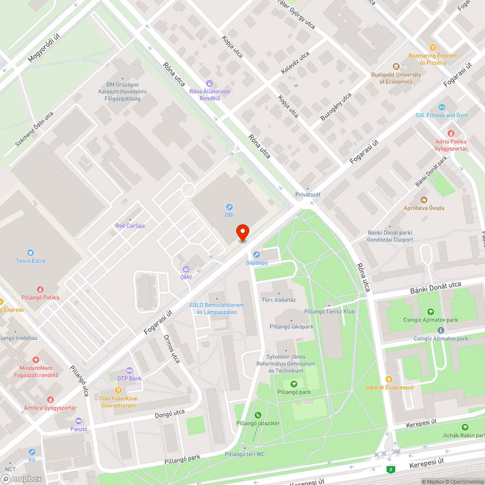 Kátyúk a Fogarasi úton bejelentés helye