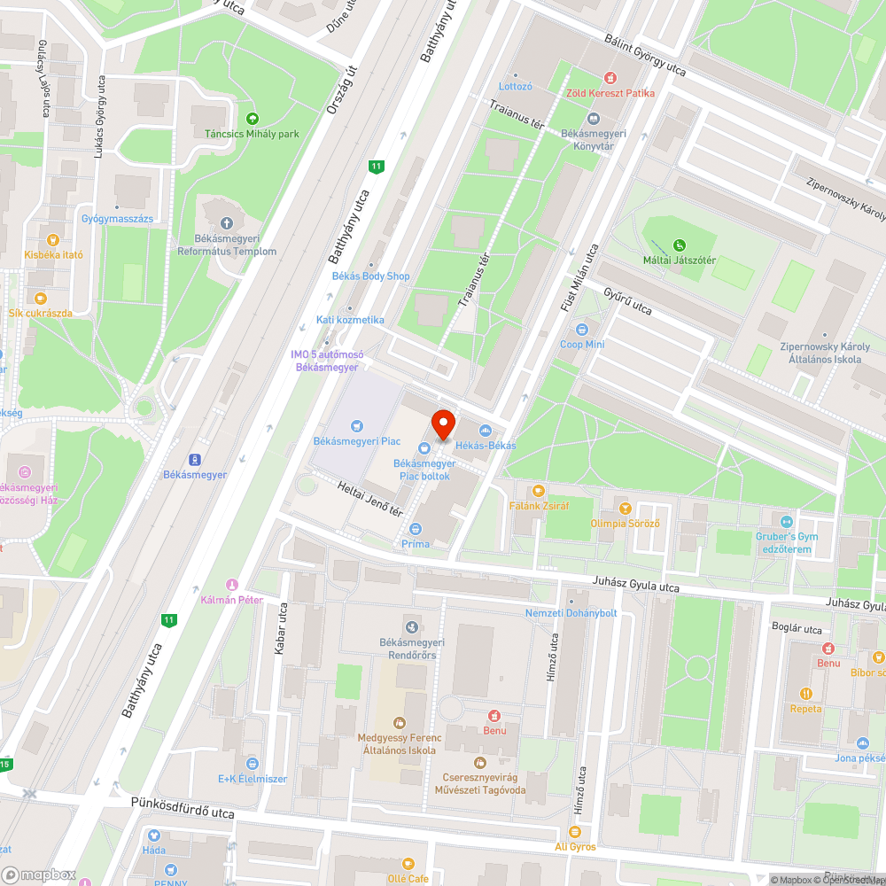 Kiszáradt fa bejelentés helye