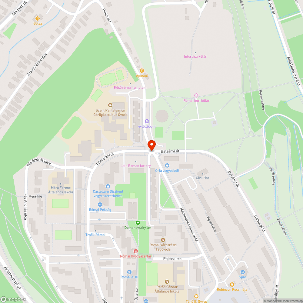 Kátyús kereszteződés bejelentés helye