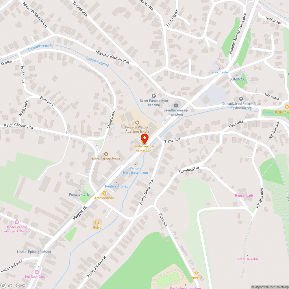 Kátyú bejelentés helye