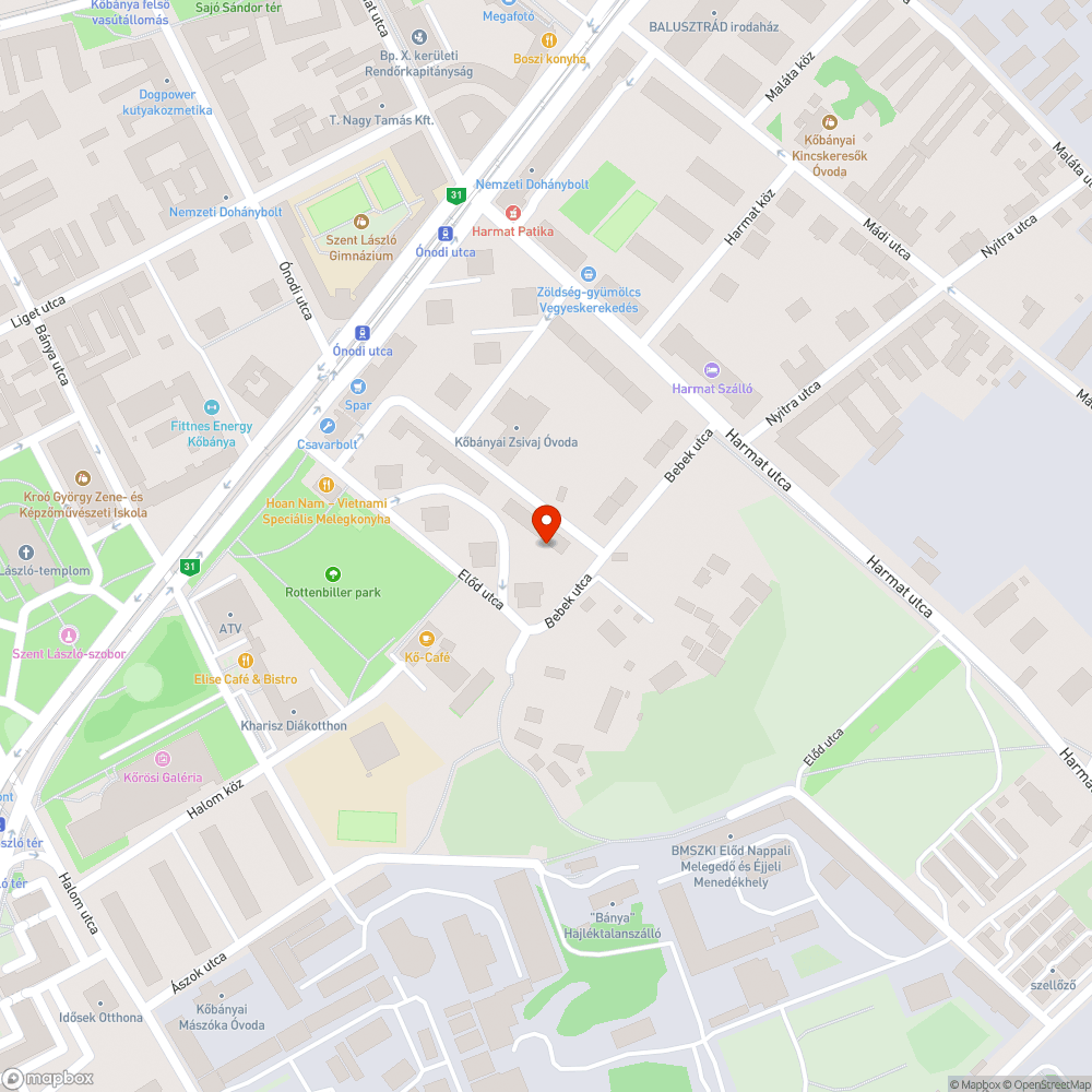 Kiégett, megrongálódott utcai lámpa bejelentés helye