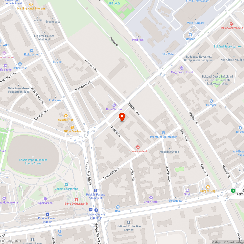 Elhagyott autó bejelentés helye