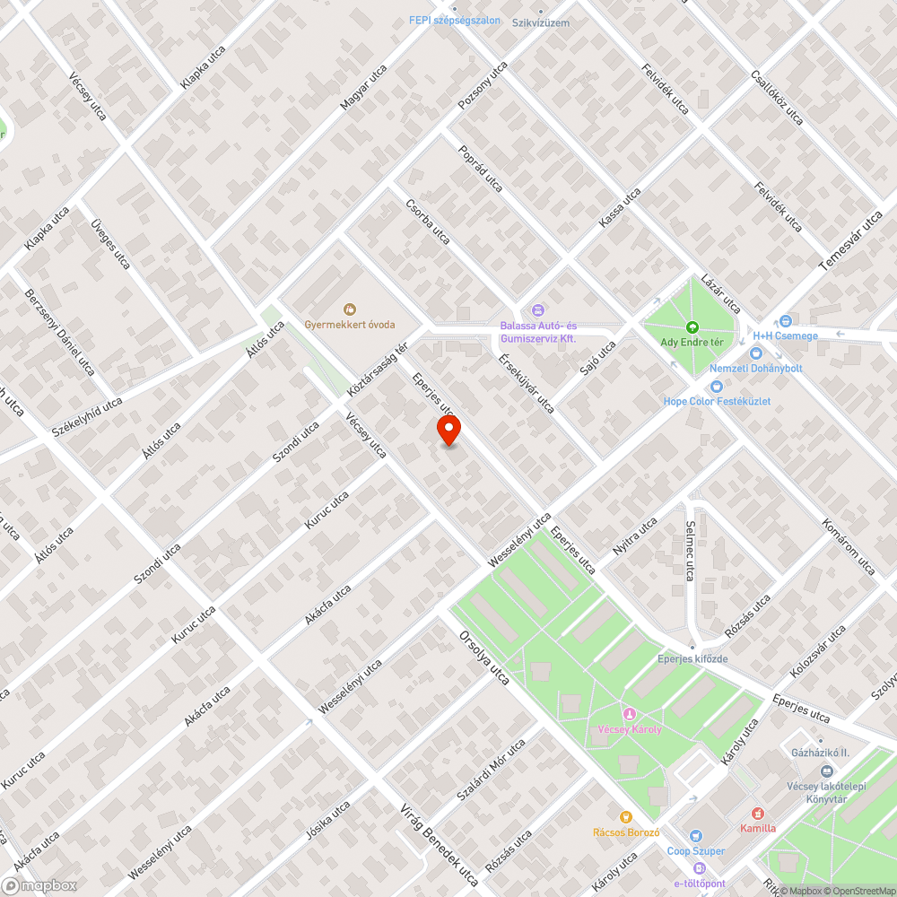 Közterületen lévő járda felpúposodása bejelentés helye