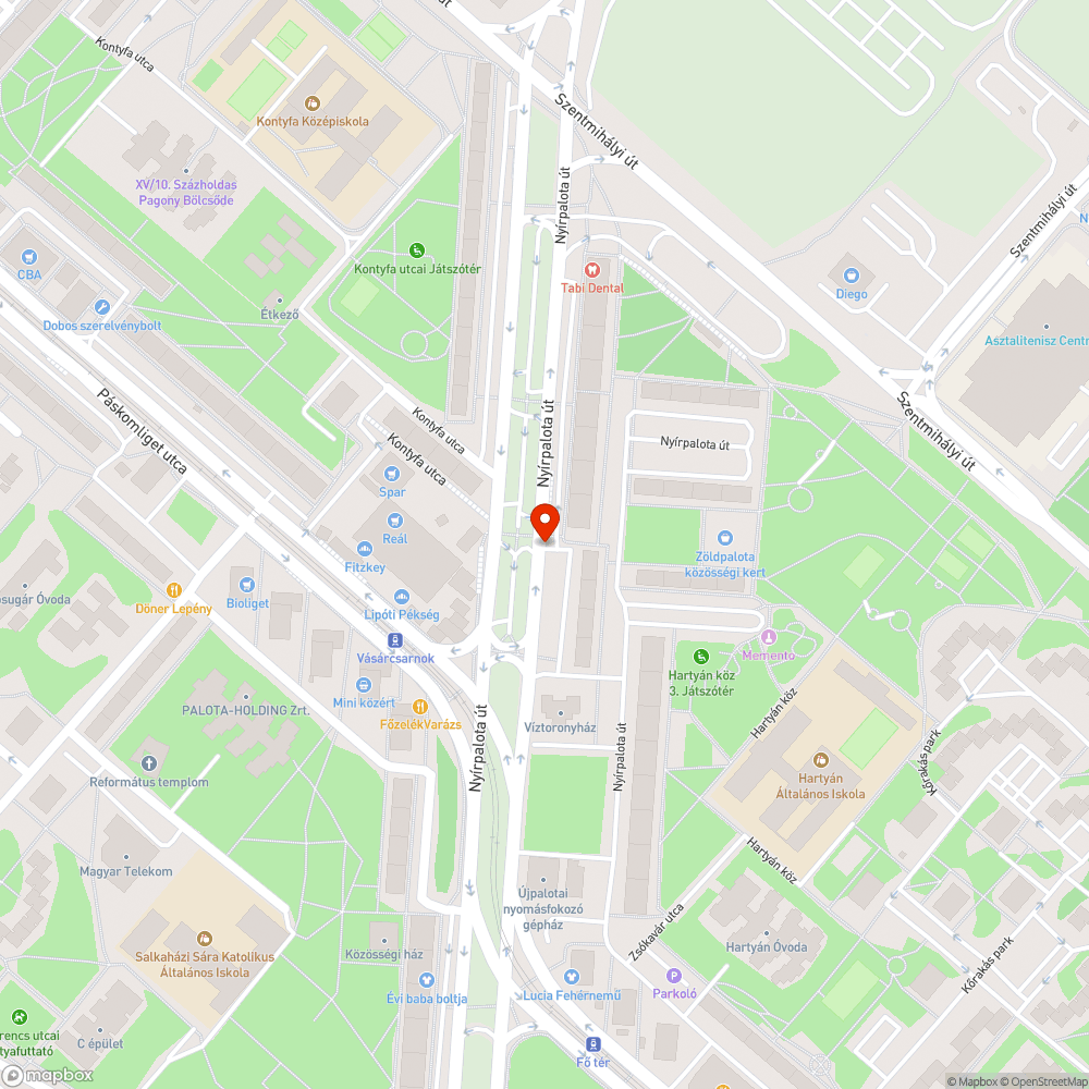 Kidöntött tábla bejelentés helye