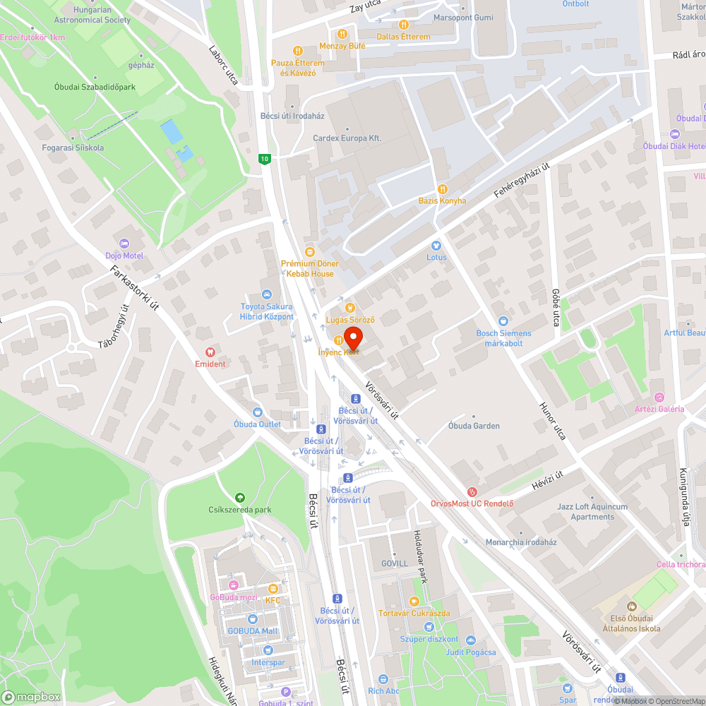 Lezárt út széle bejelentés helye