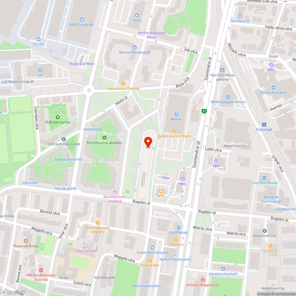 Rohadó összefestett bódék Óbudán bejelentés helye