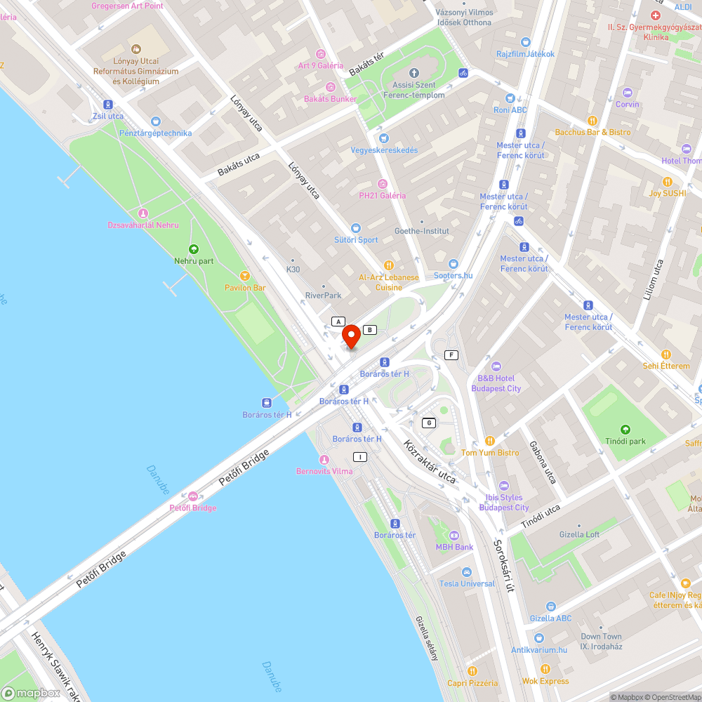 Összefújt közterületek a Boráros térnél bejelentés helye