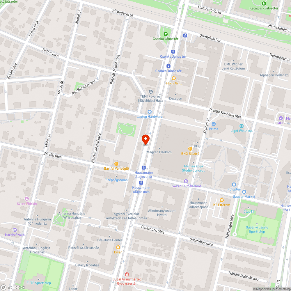 Koszos buszmegálló bejelentés helye