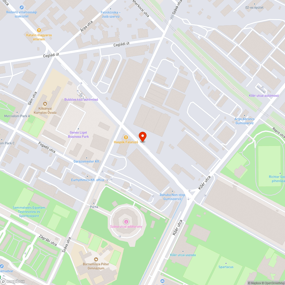 Megrongált szemetes bejelentés helye