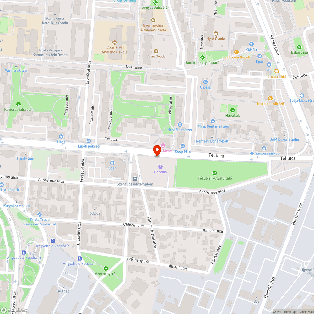 Elhagyott autó bejelentés helye