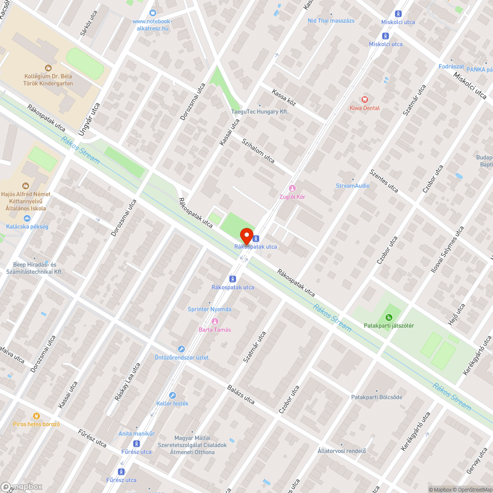 Kerékpárosokra nézve balesetveszélyes hézag bejelentés helye