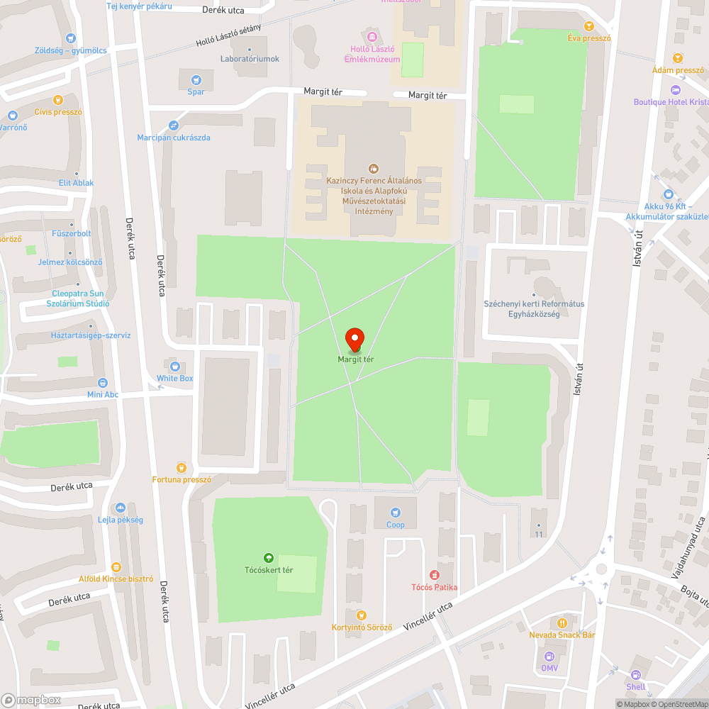 Margit téri park pihenő rongálás bejelentés helye