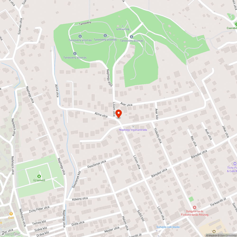 Hiányzó aszfalt, gödör, guruló kavicsok bejelentés helye