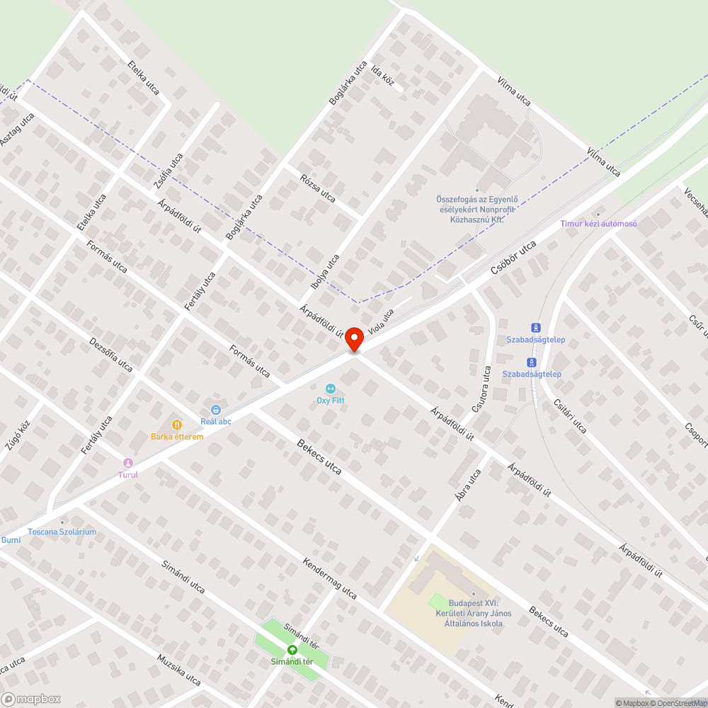 Táblára rálógó fa bejelentés helye